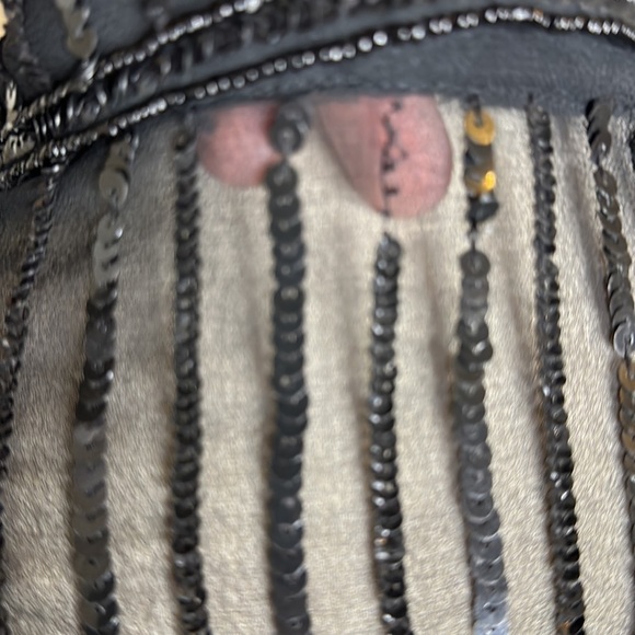 Vintage Black Sequin Lace Top - Picture 15 of 15